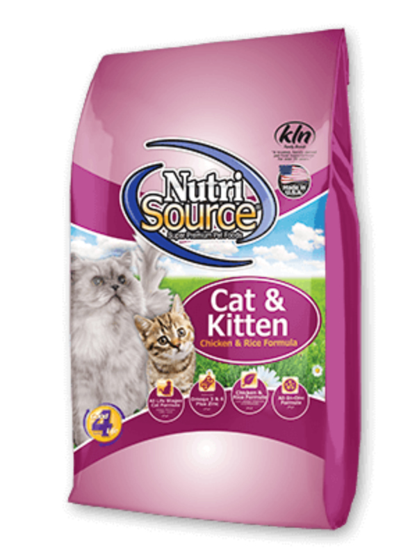 NutriSource Cat & Kitten Chicken & Rice - Feed Bag Pet Supply