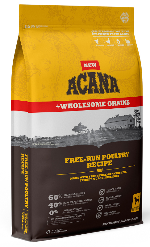 Acana Singles Free-Run Poultry +Wholesome Grains - Feed Bag Pet Supply