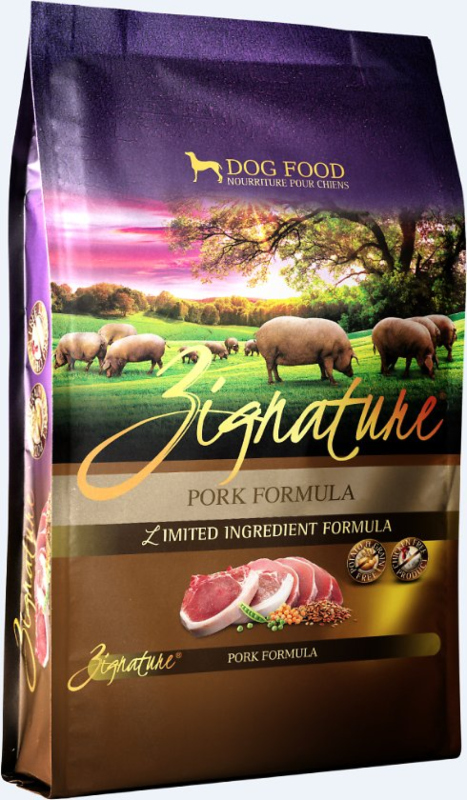 zignature dog food pork